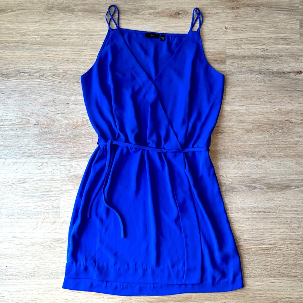 Dex blue sleeveless mini dress